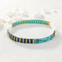 KELITCH Nouveau Miyuki Tila Beaded Bracelet Charm Bracelet Élastique Empilable Wrap Bracelet Femme Bijoux