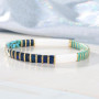 KELITCH Nouveau Miyuki Tila Beaded Bracelet Charm Bracelet Élastique Empilable Wrap Bracelet Femme Bijoux