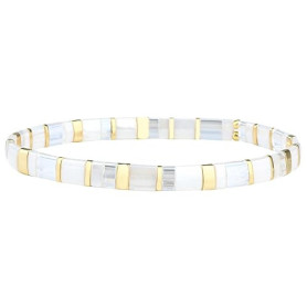 KELITCH Nouveau Miyuki Tila Beaded Bracelet Charm Bracelet Élastique Empilable Wrap Bracelet Femme Bijoux