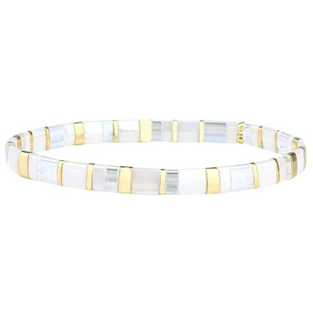 KELITCH Nouveau Miyuki Tila Beaded Bracelet Charm Bracelet Élastique Empilable Wrap Bracelet Femme Bijoux