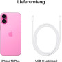 Apple iPhone 16 Plus, 256GB, Rose (Reconditionné)