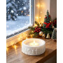2 Moules Silicone Noël, Moule Bougie Silicone Village d'hiver et Sapin | Silicone Souple et Résistant, Moulage en Plâtre, Cire,