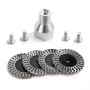 4pcs Lames Gravure Diamantées de 40mm, Mini-Lames de Scie Diamantées Qualité Supérieure avec Bride Filetée 5/8"-11 et 4 Vis pour