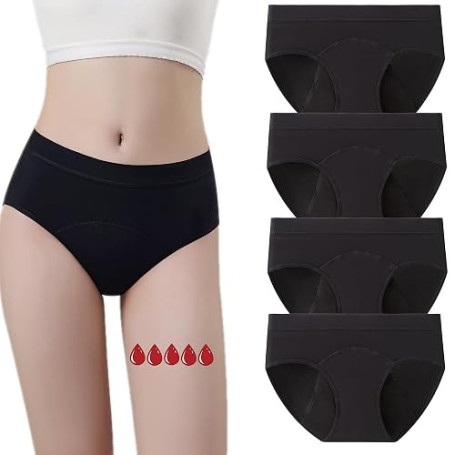 ZVZK Culotte Menstruelle Culottes Fille 30ML Flux Abondant Culottes et Slips Hipsters Extra-Doux pour Règles
