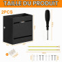 2 x Applique Murale LED Intérieur 7W, 3000K Carrée Applique Murale Chambre | Blanc Chaud Double Fente Lumineuse, Rétro Appliques