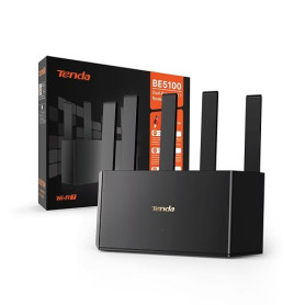Tenda BE5100 Dual-Band Wi-FI 7 Router, Mesh WiFi, WiFi 7 Router, 1x2.5Gbps + 3X Gigabit WAN/LAN Ports, Vertical Antennas, 4K-QAM