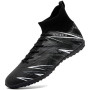 PiDaGlobal Chaussures de Football Homme Femme Futsal TF Chaussures Turf Antidérapantes Crampons Courts High Top pour Entraînemen