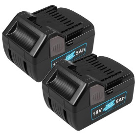 LabTEC BSL1830 Lot de 2 Batteries au Lithium pour Hitachi 18 V 5000 mAh pour Hitachi BSL1815 BSL 1815X BSL1815S BSL1830C 330067