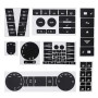 Buaak Autocollant pour bouton compatible avec VW Touareg 7l 2004-2009, bouton d'interrupteur de voiture, kit de réparation de bo