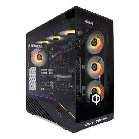 CyberpowerPC Luxe Gaming PC - AMD Ryzen 7 9800X3D, Nvidia RTX 5070 Ti, 32GB RAM, 1TB NVMe SSD, 750W PSU, Windows 11, Liquid Cool