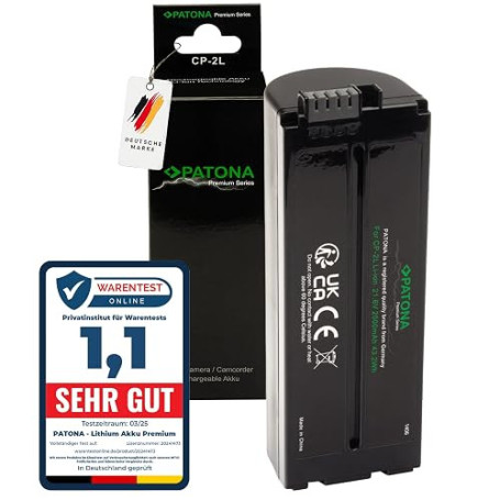 PATONA Batterie pour Canon NB-CP2L, NB-CP1L 2000mAh 21.6V | Batterie pour imprimante photo SELPHY CP200 CP400 CP600 CP800 CP900