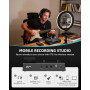 LEKATO ME-02P Pédale multi-effets pour guitare avec pédale d'expression, 100 préréglages 40 rythmes de batterie, audio 24 bits b