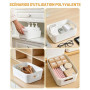 Boîtes de rangement blanches 4 pièces – Bac rangement plastique & panier de rangement, boîtes empilables pour cuisine, armoire e