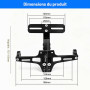 SLIAXINT Support de Plaque Moto Réglable, Porte Moto en Alliage Aluminium | Support de Plaque D'Immatriculation Moto Universel, 