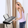 VEVOR Clavier Piano Numérique, 61 Touches, Ensemble Piano à Clavier Électrique Portable, 200 Tons, 200 Rythmes, 60 Chansons de D