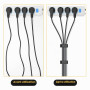 Chesbung Adhésifs Clips Câble Lot de 50 Clips de Câble Adhésifs 3M pour Câbles Ethernet et Système de Gestion de Câbles pour TV,