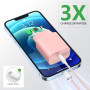 20W Chargeur pour iPhone 17/16, PD3.0 Chargeur USB C Charge Rapide 2Pack | 20W Prise USB C avec 2M Câble USB C pour iPhone 17/16