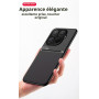 COMAKU Coque pour Xiaomi 15T Pro Ultra-Mince PU +TPU Silicone Texture Antidérapante et Antichoc Housse Coque -Rouge