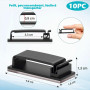 Vinabo 10 Clips Câble Auto-adhésifs, Attache Câble pour Bureau et Maison | pour TV, PC, Ordinateur Portable, Câble Ethernet, Mai