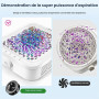 JODSONE Aspirateur Ongle à Haute Aspiration 12000 tr/min, pour Ongles en Acrylique, 120W Haute Puissance Collecteur de Poussière