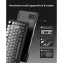 OMOTON Clavier sans Fil Gamer TKL 75% Mécanique ISO-FR QMK Via | Tri Mode 2.4GHz/Bluetooth/Filaire, Rétroéclairage RVB, Hot-Swap