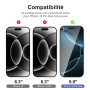 NEW'C Verre Trempé pour iPhone 18 Pro Max 6,9 Pouces,Vitre Protection Écran | Lot de 3, Transparent, 6,9 pouces, Outil d'install