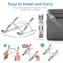 ivoler Support Ordinateur Portable en Aluminium, 6 Angles Réglables–Argent | Laptop Support Pliable, Léger et Stable, Stand Vent