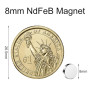 100 Pcs | 8x2mm Aimants Ronds Extrêmement Puissants, Petits Aimant Frigo Néodyme Puissants, Magnets Mini Aimants,pour Réfrigérat