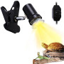 PewinGo Lampe Chauffante Tortue, Lampe Reptiles et Amphibiens avec 1 Ampoule Halogènes UVA UVB de 50W, pour Tortue, Caméléon etc