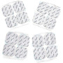 axion® 16 électrodes pour électrostimulateur TENS EMS 4x4 cm | Broche 2 mm | Électrodes TENS EMS autocollantes et réutilisables