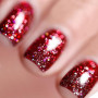 Vishine Vernis Gels Semi-Permanents, Lot de 4 Couleurs Pailleté Or Argent Rouge Noir Collection Nail Art Vernis à Ongles UV LED