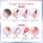 Born Pretty Vernis Semi Permanent Pailleté, 6 Couleurs Or Rouge Argent Brillant Réfléchissant Gel Nail Polish Soak Off U V/LED S