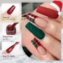 Born Pretty Vernis Gel UV Noël Vert Sapin Rouge Bordeaux Vert - Vernis à Ongles Semi-Permanent Paillettes Or Paillettes Multicol