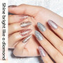 modelones Vernis Semi Permanent Pailleté, 6 Couleurs Vernis à Ongle Semi Permanent, Soak Off Nail Design Gel Polish, Nail Art Ki