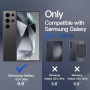 JETech Coque Magnétique pour Samsung Galaxy S24 Ultra, Noir | Compatible avec MagSafe, Dos Translucide Mat, Étui Housse Protecti