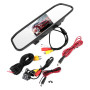 SIXRUN Moniteur de Voiture, Moniteur de Rétroviseur HD de Voiture 4,3 Pouces, Caméra de Recul de Vision Nocturne étanche 8LED