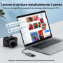 Acer Lecteur de Carte SD USB C 3.0 170MB/s, Adapateur Carte Mémoire MicroSD | USB C SD Card Reader Simultané à Lire et Écrire po