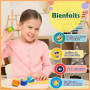 Echehi Balles Sensorielles Texturées, Lot de 3 Balles Anti Stress pour Adultes et Enfants, Fidget Toys pour Anxiété, TDAH, Autis