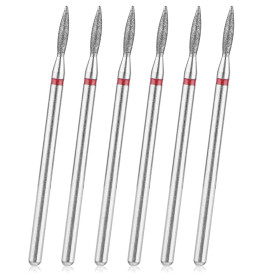 YUXIANLB Lot De 6 Forets À Cuticules Diamantés Avec Étui Outils De Manucure Professionnels De 3/32" En Carbure De Tungstène Pour
