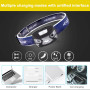 Lampe Frontale LED Rechargeable USB, Torche Frontale LED, 6 Modes Lampe Frontale Puissante,Étanche Ipx5,Super Lumineuse,Réglable