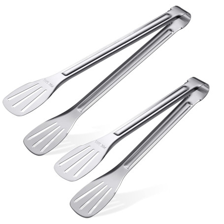 Extodry Lot de 2 pinces de cuisine en acier inoxydable 304 (30.5 cm, 22.9 cm), pince de cuisine, pince à barbecue, pince résista
