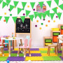 Guirlande de fanions verts, 20 m, 52 pièces, triangles en tissu, pour décoration intérieure et extérieure, anniversaire, baby sh