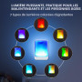 Sonnette de porte sonore avec 7 couleurs de lumière vive et 4 volumes, Sonnettes de porte sans fil 183 mètres, pour la maison/le