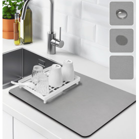 Tapis Egouttoir Vaisselle, Tapis de Machine à Café Absorbant,Tapis égouttoir à Vaisselle antidérapant, Tapis de SéChage Vaissell