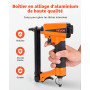 VEVOR Agrafeuse Pneumatique, Calibre 21, Compatible avec Agrafes Standard Série 80 (Non Incluses), de Largeur de Couronne 12,8 m