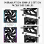 Thermalright TL-M12Q X3 Lot de 3 ventilateurs de refroidissement pour boîtier PC 120 mm, connexion en guirlande, 2000 tr/min, dé