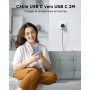 Chargeur USB C 45W Prise USB C Chargeur Charge Rapide pour Samsung Galaxy S26 S25 Ultra S24 S23 S22 S21 FE A57 A56 A55 A54 A37 A