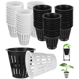 60 Pièces Pot Plantation Hydroponique, Filet Hydroponique en Plastique | 5.5cm Réutilisable Panier Hydroponie pour Hydroponique