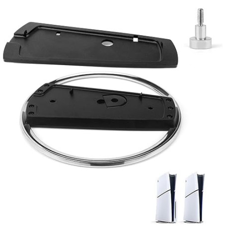 WPPQWP Support Vertical pour PS5 / Slim / Pro (Disque et Numérique Universel) - Accessoire Noir avec Coussinet Antidérapant