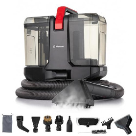 LEHMANN SteamWash 1800 - Nettoyeur Vapeur 4 en 1 & Aspirateur Injecteur Extracteur, Nettoyeur à Main Portable Canapé, Tapis, Voi